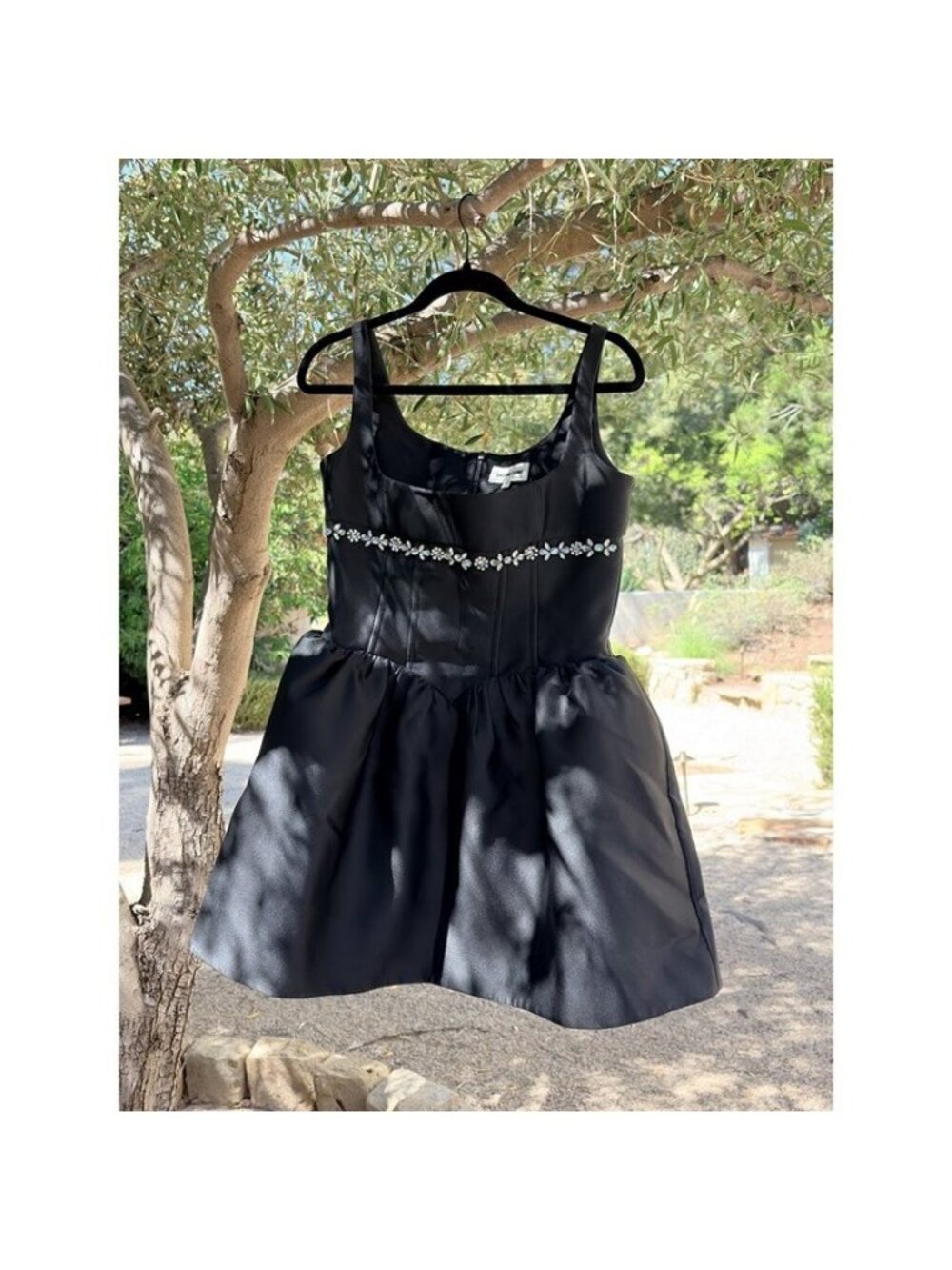 SHUSHU/TONG Low-Cut Puffy Mini Dress - Black - Size 12